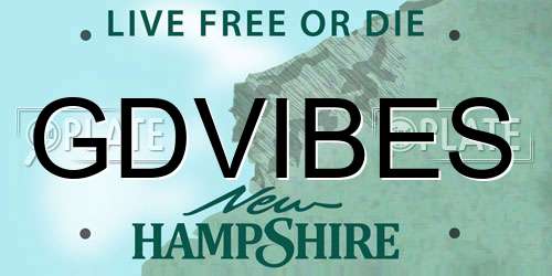 GDVIBES New Hampshire License Plate