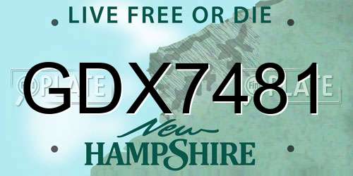 GDX7481 New Hampshire License Plate