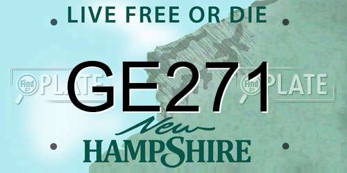 GE271 New Hampshire License Plate