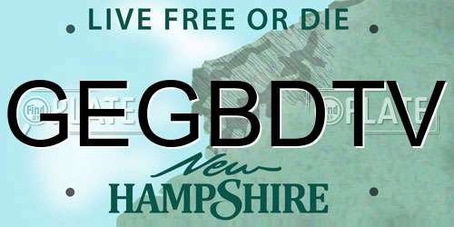 GEGBDTV New Hampshire License Plate