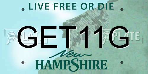 GET11G New Hampshire License Plate