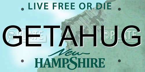 GETAHUG New Hampshire License Plate