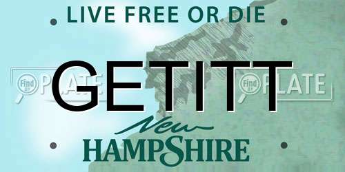 GETITT New Hampshire License Plate