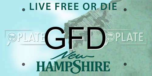GFD New Hampshire License Plate
