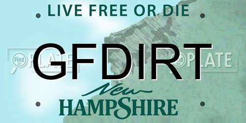 GFDIRT New Hampshire License Plate