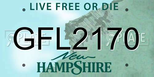GFL2170 New Hampshire License Plate