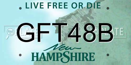 GFT48B New Hampshire License Plate