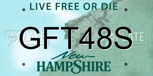 GFT48S New Hampshire License Plate