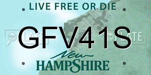 GFV41S New Hampshire License Plate