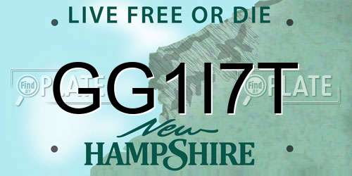 GG1I7T New Hampshire License Plate