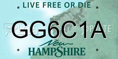 GG6C1A New Hampshire License Plate