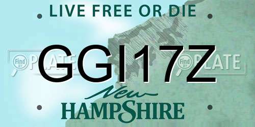 GGI17Z New Hampshire License Plate