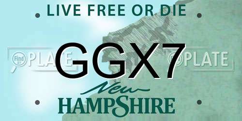 GGX7 New Hampshire License Plate