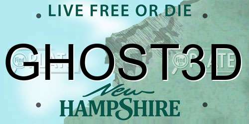 GHOST3D New Hampshire License Plate