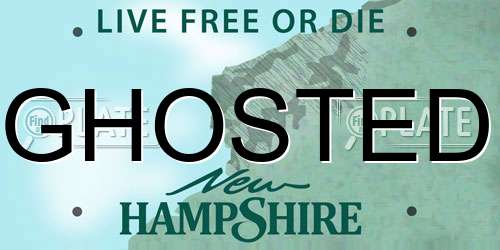 GHOSTED New Hampshire License Plate