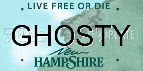 GHOSTY New Hampshire License Plate