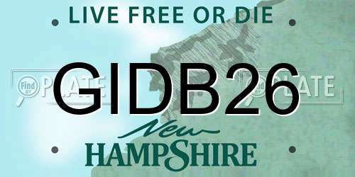 GIDB26 New Hampshire License Plate