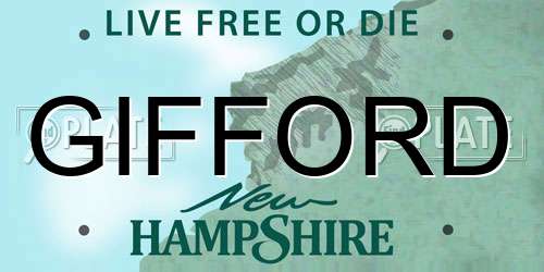 GIFFORD New Hampshire License Plate