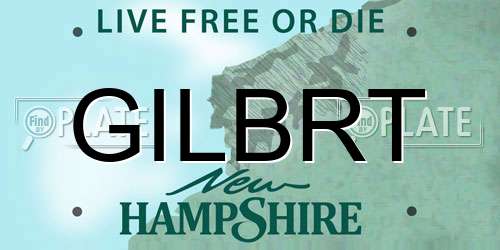 GILBRT New Hampshire License Plate