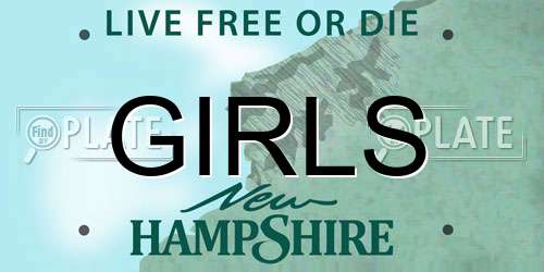 GIRLS New Hampshire License Plate