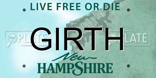 GIRTH New Hampshire License Plate