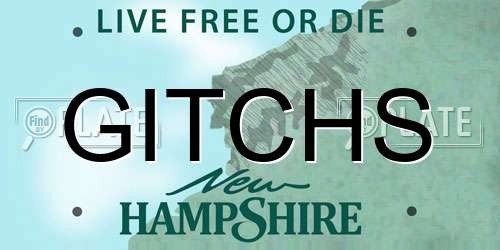 GITCHS New Hampshire License Plate