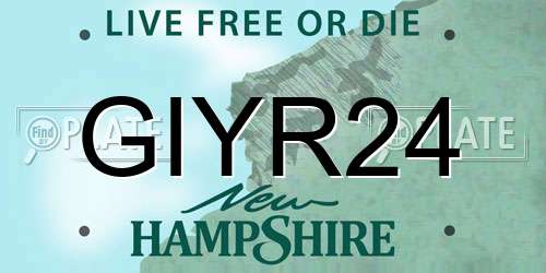 GIYR24 New Hampshire License Plate