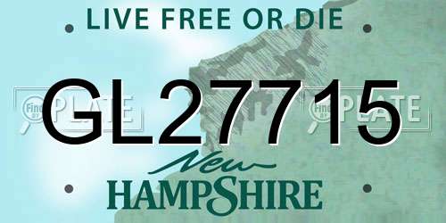 GL27715 New Hampshire License Plate