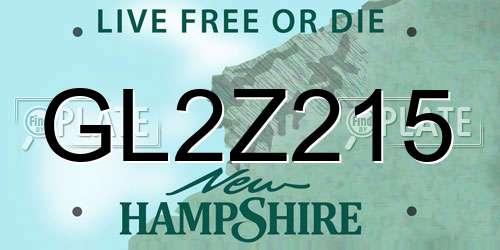 GL2Z215 New Hampshire License Plate