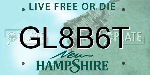 GL8B6T New Hampshire License Plate