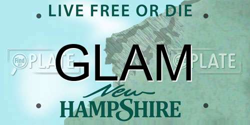 GLAM New Hampshire License Plate