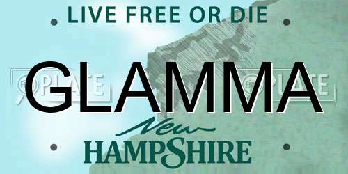 GLAMMA New Hampshire License Plate