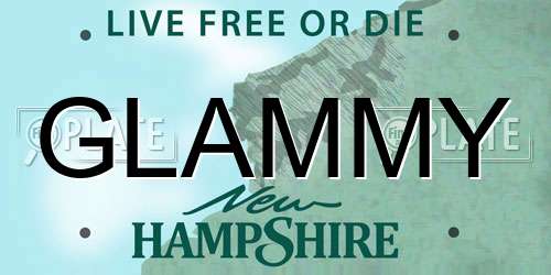 GLAMMY New Hampshire License Plate