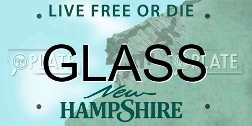 GLASS New Hampshire License Plate