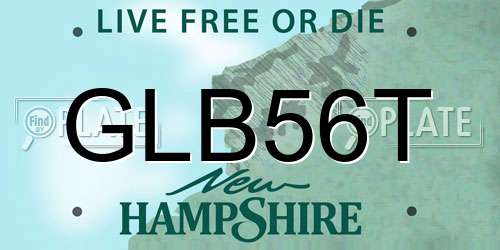 GLB56T New Hampshire License Plate