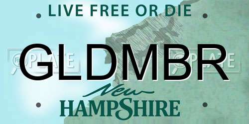 GLDMBR New Hampshire License Plate