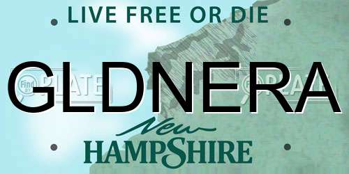 GLDNERA New Hampshire License Plate