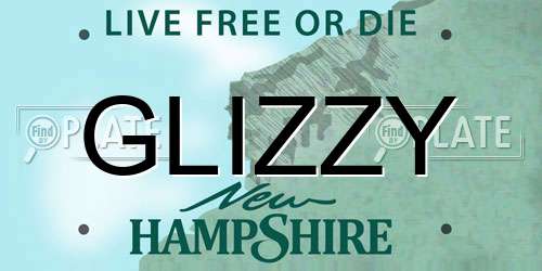 GLIZZY New Hampshire License Plate