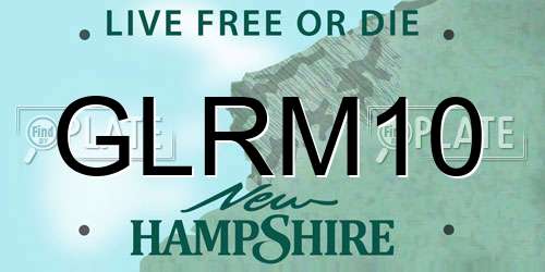 GLRM10 New Hampshire License Plate