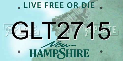 GLT2715 New Hampshire License Plate