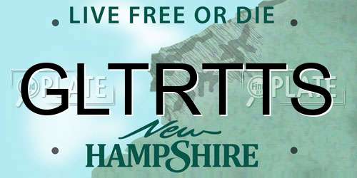GLTRTTS New Hampshire License Plate