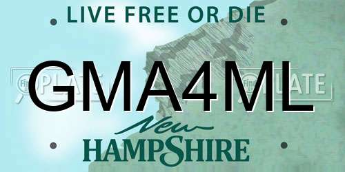 GMA4ML New Hampshire License Plate