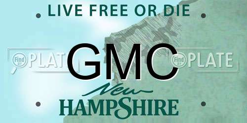 GMC New Hampshire License Plate