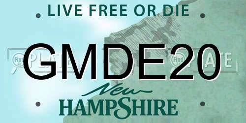 GMDE20 New Hampshire License Plate