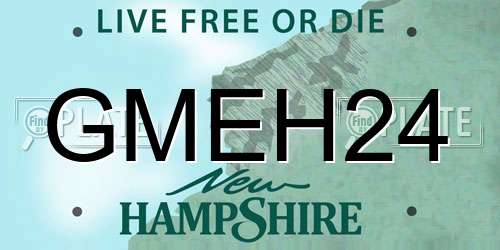 GMEH24 New Hampshire License Plate
