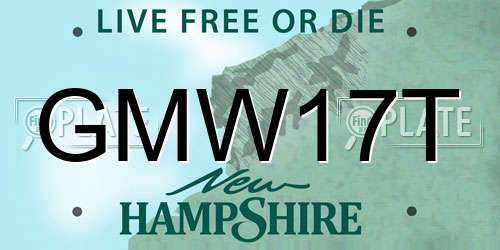 GMW17T New Hampshire License Plate