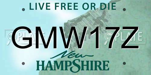 GMW17Z New Hampshire License Plate