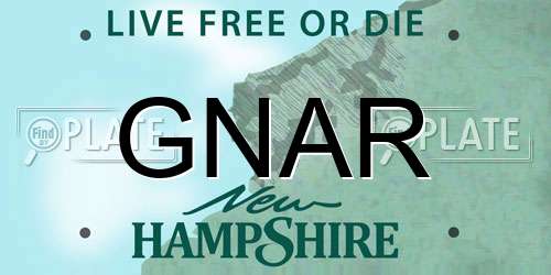 GNAR New Hampshire License Plate