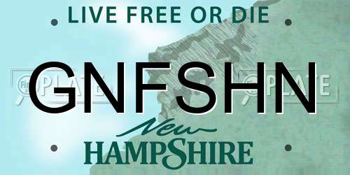 GNFSHN New Hampshire License Plate