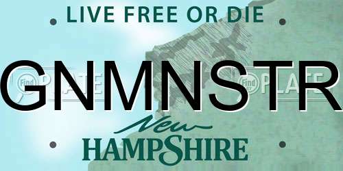 GNMNSTR New Hampshire License Plate